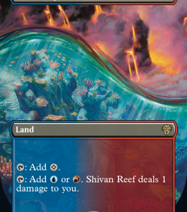 Dominaria United - Foil Shivan Reef (Borderless) - Brand New